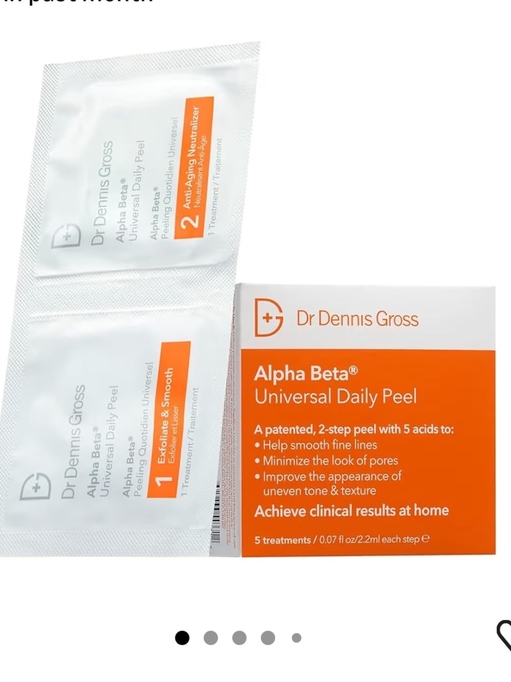 Dr Dennis Gross Alpha Beta Universal Daily Peel - Orange - NEW